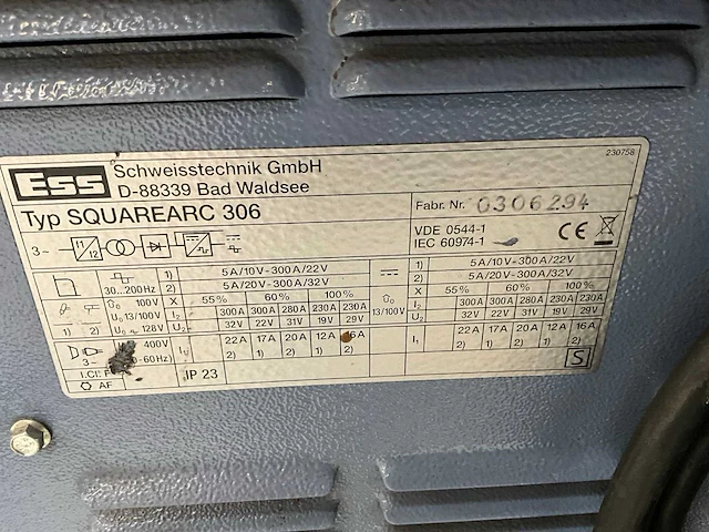 Ess squarearc 306 tig-lasmachine - afbeelding 4 van  12