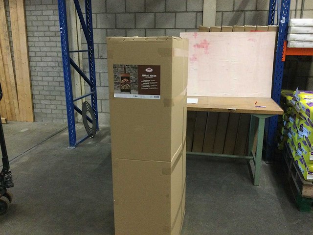 Esschert design - ff521 - design patio heater + wood storage rust xl - afbeelding 2 van  4
