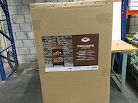 Esschert design - ff521 - design patio heater + wood storage rust xl - afbeelding 3 van  5