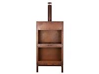 Esschert design - ff521 - design patio heater + wood storage rust xl - afbeelding 1 van  5