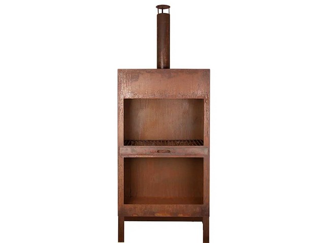 Esschert design - ff521 - tuinhaard xl met houtopslag - afbeelding 1 van  5