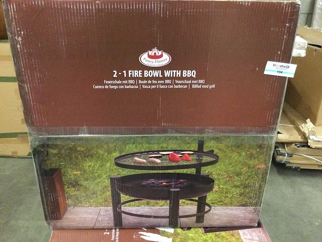 Esschert design - ff537 - vuurschaal met grill l - afbeelding 2 van  3