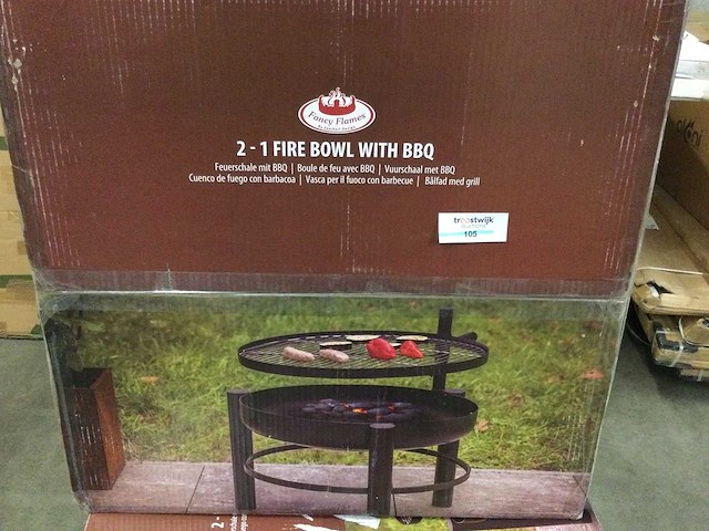 Esschert design - ff537 - vuurschaal met grill l - afbeelding 2 van  4