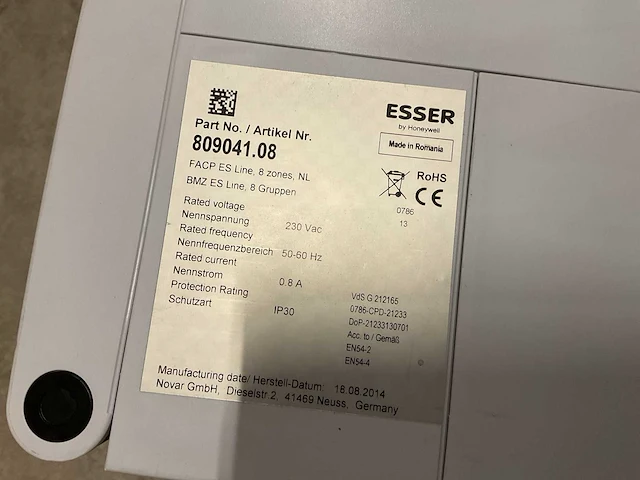Esser by honeywell facp es line 8 zones brandmeldcentrale - afbeelding 2 van  2