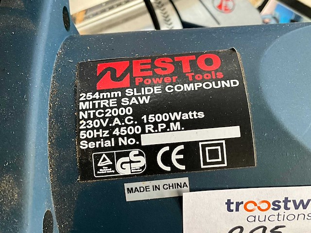 Esto ntc2000 afkortcirkelzaagmachine - afbeelding 4 van  4