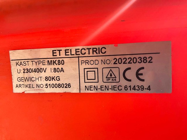 Et electric mk80 bouw aansluitkast - afbeelding 8 van  8