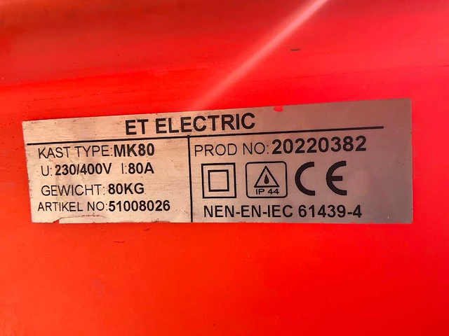 Et electric mk80 bouw aansluitkast - afbeelding 8 van  8