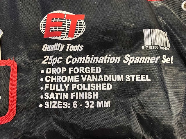 Et quality tools steek- en ringsleutel set - afbeelding 2 van  2