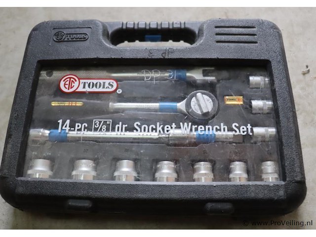 Etc dopsleutelset in opbergkoffer - afbeelding 4 van  4