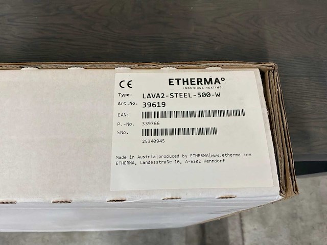 Etherma lava steel 2.0 infraroodstralingspaneel wit 500w - afbeelding 4 van  4