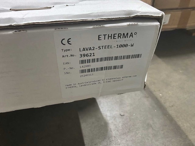 Etherma lava2-steel-1000-w infraroodpaneel wand staal 160x63cm 1000w - afbeelding 3 van  3