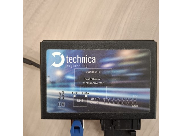 Ethernet media converter t.b.v. voertuignetwerken, technica, 100 baset t1 - afbeelding 1 van  4