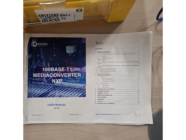 Ethernet media converter t.b.v. voertuignetwerken, technica, 100 baset t1 - afbeelding 4 van  4