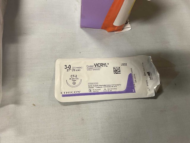 Ethicon vicryl j332h suture chirurgische hechting - afbeelding 1 van  3