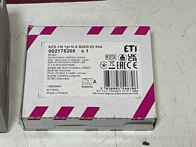 Eti kzs aardlekautomaat 2p 20a 0,03a b (7x) - afbeelding 4 van  5