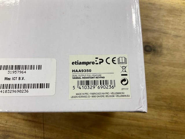 Etiampro codeklavier - afbeelding 2 van  2