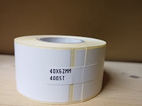 Etiketten op rol 40x6 400 stickers 5 rol op p006
