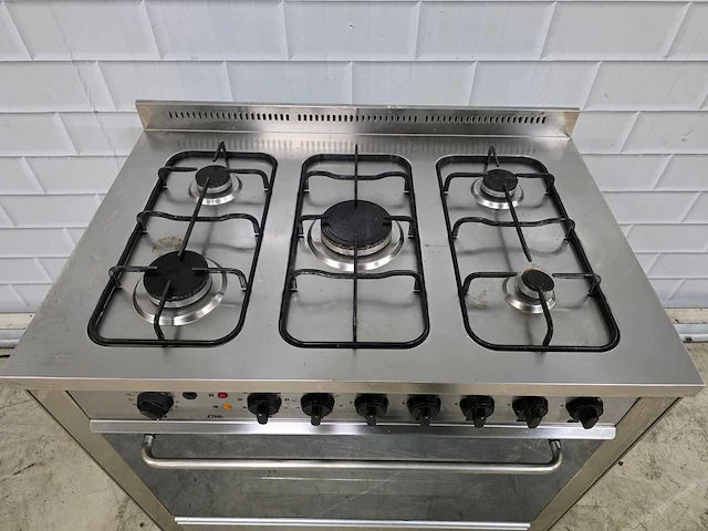 Etna - - rvs 5 pits gasfornuis met elektrische oven - afbeelding 3 van  8