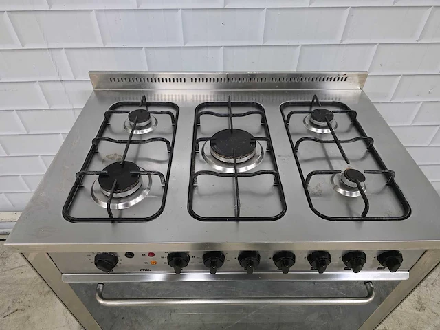 Etna - - rvs 5 pits gasfornuis met elektrische oven - afbeelding 4 van  8