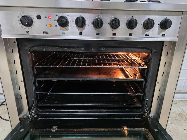Etna - - rvs 5 pits gasfornuis met elektrische oven - afbeelding 5 van  8