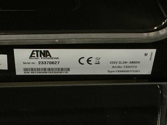Etna - fiv560zwa - inductieplaat met oven - afbeelding 6 van  7