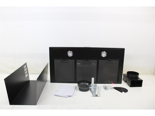 Etna ab290zt blokmodel schouwkap (90cm) zwart - afbeelding 2 van  3