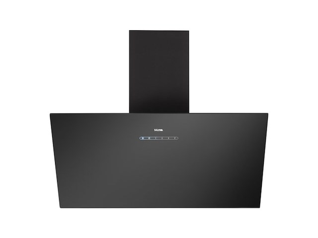 Etna ad781zt diagonale schouwkap mat zwart 80cm - afbeelding 1 van  3