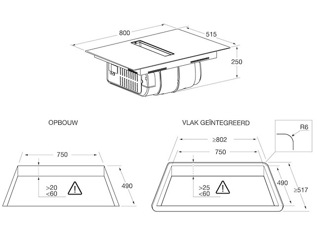 Etna aki580zt inbouw inductiekookplaat met geïntegreerde afzuiging - afbeelding 2 van  7