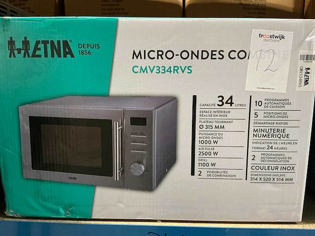 Etna cmv334rvs vrijstaande combimagnetron - afbeelding 7 van  7