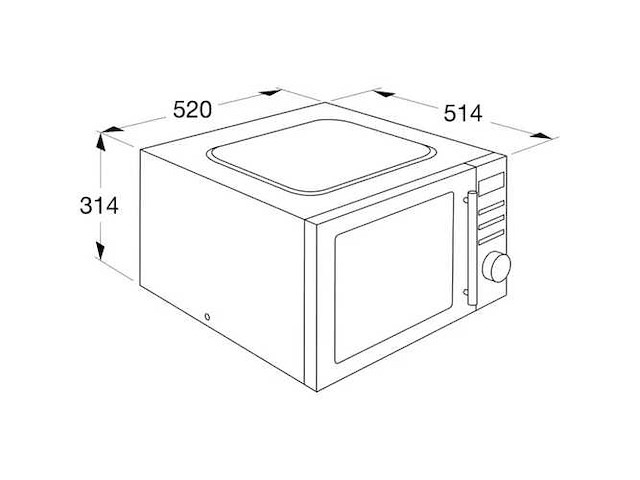 Etna cmv334rvs vrijstaande combimagnetron - afbeelding 4 van  6