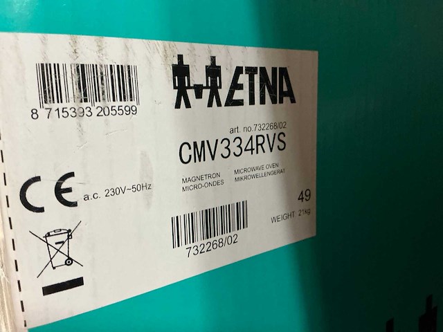 Etna cmv334rvs vrijstaande combimagnetron - afbeelding 6 van  6