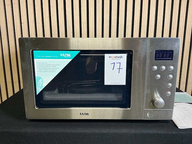 Etna ecm243rvs vrijstaande combi magnetron - afbeelding 1 van  6