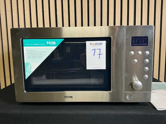 Etna ecm243rvs vrijstaande combi magnetron - afbeelding 3 van  6
