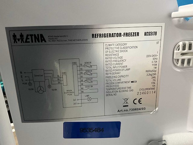 Etna kcs5178 koel-vriescombinatie - afbeelding 4 van  5