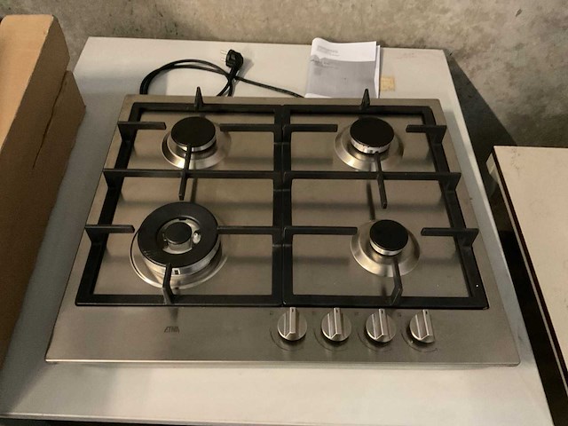 Etna kg859rvsa inbouw 4-pits gaskookplaat - afbeelding 1 van  2