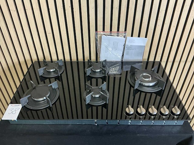 Etna kgg890zta inbouw gas op glas kookplaat met wokbrander - afbeelding 1 van  4