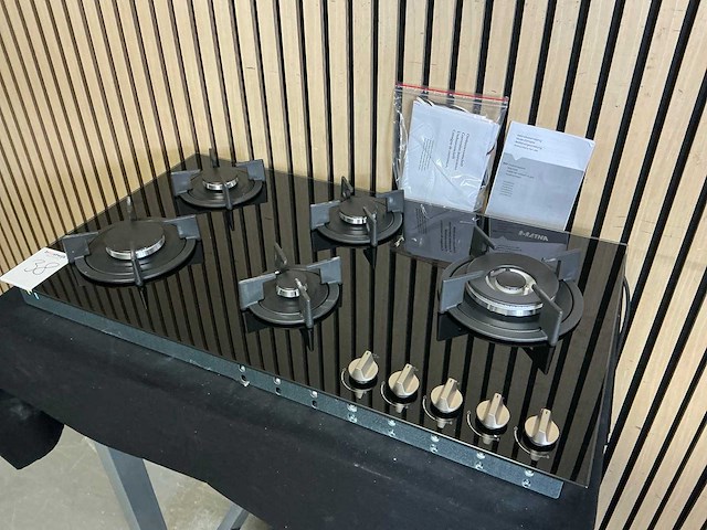 Etna kgg890zta inbouw gas op glas kookplaat met wokbrander - afbeelding 2 van  4