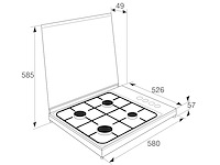 Etna kgv358rvsae vrijstaande gaskookplaat (4x) - afbeelding 4 van  5