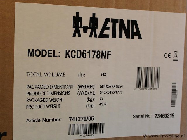 Etna koel-vriescombinatie kcd6178nf - afbeelding 3 van  3