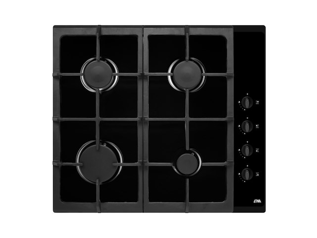 Etna t110vzta gaskookplaat hoogglans zwart - afbeelding 1 van  5