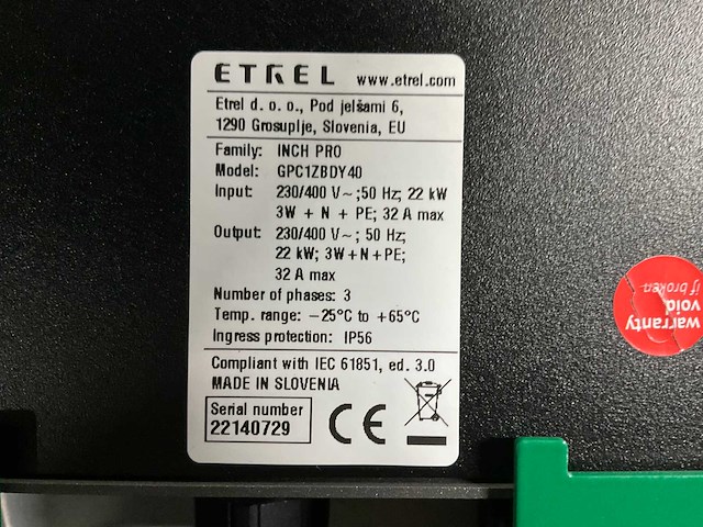 Etrel - gpc1zbdy40 - laadpaal (4x) - afbeelding 2 van  7