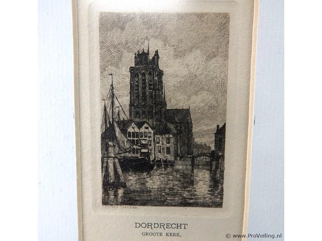 Ets de groote kerk in dordrecht - afbeelding 2 van  5