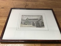 Ets door willem veldhorst. gesigneerd - afbeelding 1 van  4