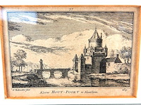 Ets hout-poort haarlem en ets bij de sparebrug te haarlem - afbeelding 2 van  5