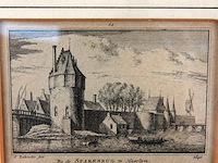 Ets hout-poort haarlem en ets bij de sparebrug te haarlem - afbeelding 3 van  5