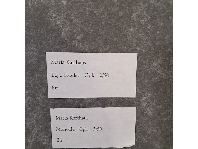 Ets, maria karthous, lege stoelen 2/50 en monocle 3/50 - afbeelding 4 van  12