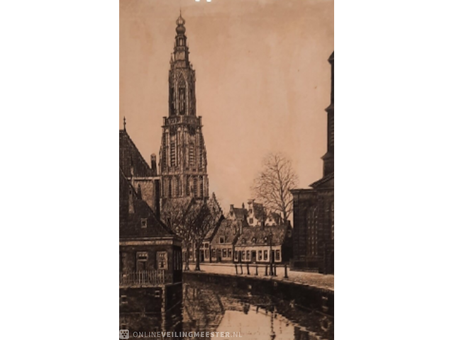 Ets schilderij, james patrick power, amersfoort - afbeelding 1 van  5
