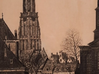 Ets schilderij, james patrick power, amersfoort - afbeelding 1 van  5