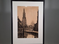 Ets schilderij, james patrick power, amersfoort - afbeelding 2 van  5