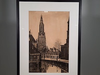 Ets schilderij, james patrick power, amersfoort - afbeelding 3 van  5